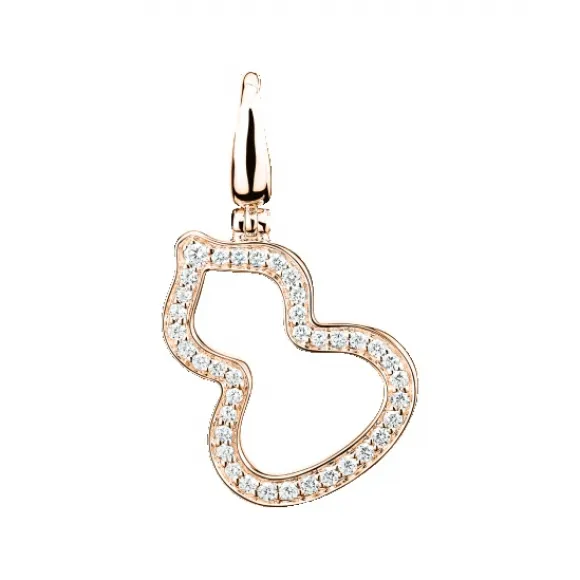 麒麟/qeelin Wulu 18K玫瑰金钻石吊坠 (小) WU-030-OPD-RGD