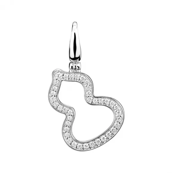 麒麟/qeelin Wulu 18K 白金钻石吊坠 (小) WU-030-OPD-WGD
