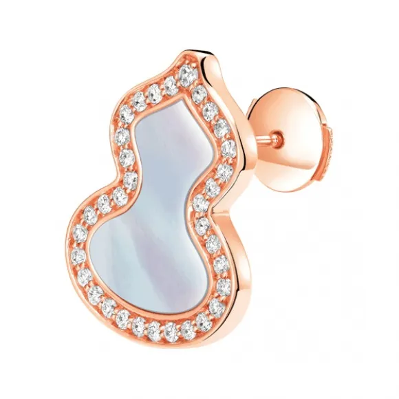 麒麟/qeelin Wulu 18K玫瑰金钻石及珍珠母贝耳环 (小) WU-030-SERSD-RGDMOP