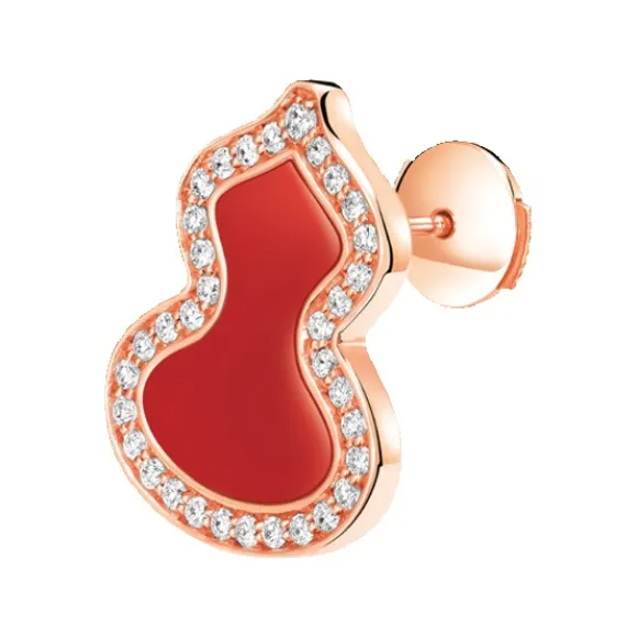 麒麟/qeelin Wulu 18K玫瑰金钻石及红玛瑙耳环 (小) WU-030-SERSD-RGDRA