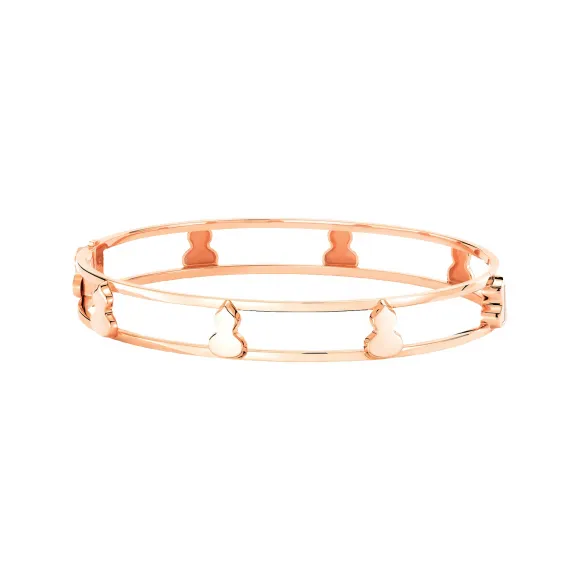 麒麟/qeelin Wulu 18K素金葫芦小八福手镯  (尺吋为14.5/15.5/16.5/17.5/18.5公分) WU-040-8BN145-RG