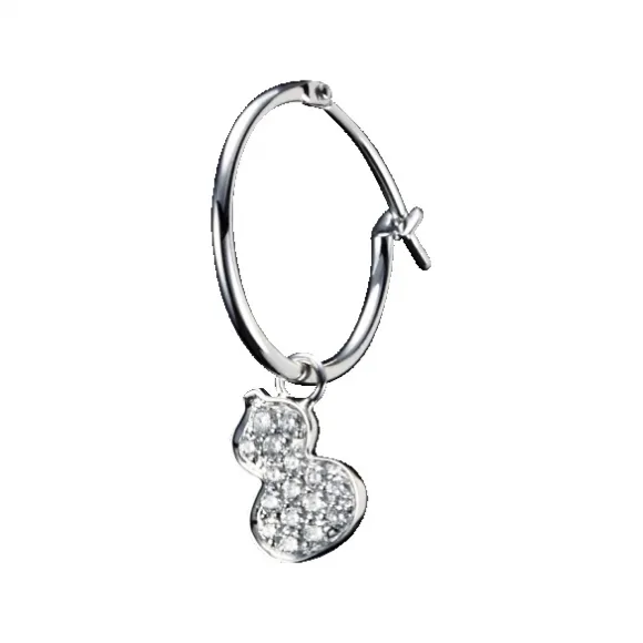 麒麟/qeelin Wulu 18K 白金钻石耳环 (耳环单独发售) WU-050-RER-WGD