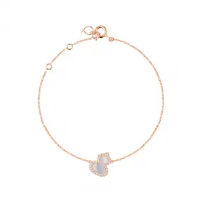 麒麟/qeelin Petite Wulu 18K玫瑰金钻石及珍珠母贝手链 WU-BR0002B-RGDMOP