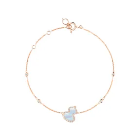 麒麟/qeelin Petite Wulu 18K玫瑰金钻石及珍珠母贝手链 WU-BR0016C-RGDMOP