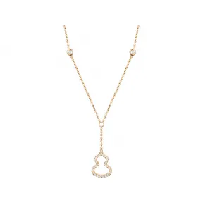 麒麟/qeelin Petite Wulu 18K黄金钻石项链 WU-NL0009A-YGD
