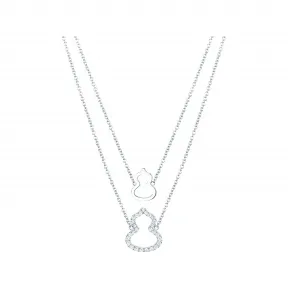 麒麟/qeelin Petite Wulu 18K白金钻石项链 WU-NL0011A-WGD