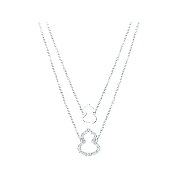 麒麟/qeelin Petite Wulu 18K白金钻石项链 WU-NL0011A-WGD