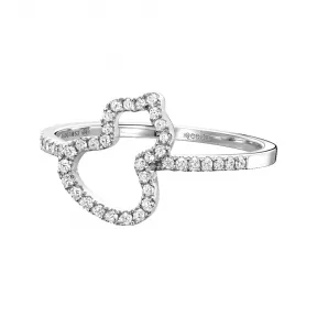 麒麟/qeelin Petite Wulu 18K白金钻石戒指 WU-RI0011A-WGD