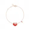 麒麟/qeelin Yu Yi Lock 18K金钻石红玛瑙小红锁手链 YYL-040-BL-RGDRA