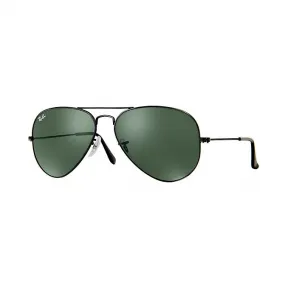 Ray-Ban 雷朋 飞行员·经典 RB3025 黑色 - 金属 - 绿色 镜片 - 0RB3025L282358