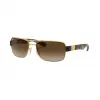 Ray-Ban 雷朋 RB3522 金 - 金属 - 茶色 镜片 - 0RB3522001/1361