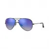 Ray-Ban 雷朋 飞行员·渐变反光 RB3025 黑色 - 金属 - 蓝色 镜片 - 0RB3025002/4O58