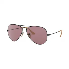 Ray-Ban 雷朋 飞行员系列光感变色款 RB3025 黑色 - 金属 - 紫色 镜片 - 0RB30259066Z058