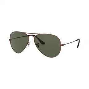 Ray-Ban 雷朋 飞行员·经典 RB3025 Brown Metal - 金属 - 绿色 镜片 - 0RB302591893162