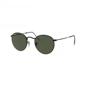 雷朋/Ray-Ban ROUND METAL LEGEND GOLD 搭 黑色 的 绿色 太阳眼镜 RB3447-919931-53-21