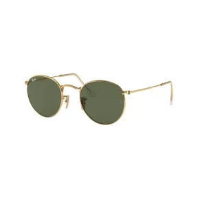 雷朋/Ray-Ban 圆形‧平面镜片 搭 金色 的 绿色 太阳眼镜 RB3447N-001-53-21