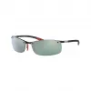 雷朋/Ray-Ban RB8305M SCUDERIA FERRARI COLLECTION 搭 黑色 的 Silver Chromance 太阳眼镜 RB8305M-F005H1-65-14