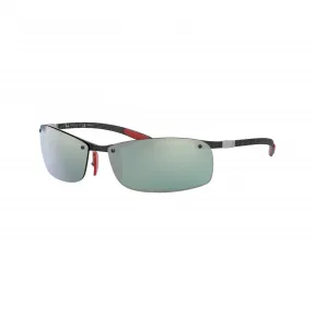 雷朋/Ray-Ban RB8305M SCUDERIA FERRARI COLLECTION 搭 黑色 的 Silver Chromance 太阳眼镜 RB8305M-F005H1-65-14