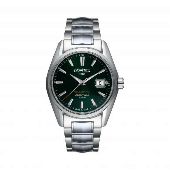 罗马表/Roamer 海岩系列 全实心不锈钢表壳 瑞士全自动机械机芯 210633415520.TS