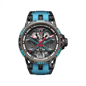 罗杰杜彼/RogerDubuis Excalibur 系列 45MM  黑色DLC涂层钛金属  男表 RDDBEX1007