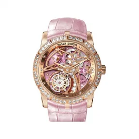 罗杰杜彼/RogerDubuis Excalibur Single Flying Tourbillon单飞行陀飞轮腕表系列 - Shooting Star流星表款 - 粉红版本 - RDDBEX0662 RDDBEX0662