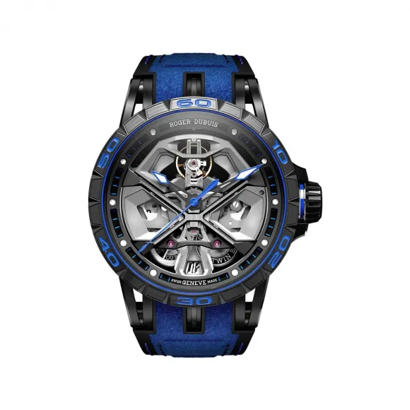 罗杰杜彼/RogerDubuis 王者竞速系列 黑色DLC涂层钛合金 45MM 男表 RDDBEX0749