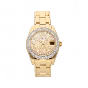 劳力士/Rolex Datejust 系列 34MM 黄金 自动机械机芯 女表 81308BR-0003