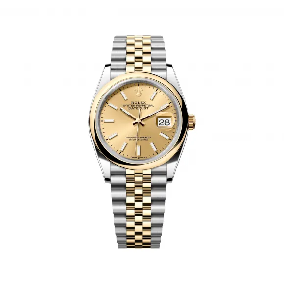 劳力士/Rolex 日志型 36 MM 黄金及蚝式钢 藉恒动摆陀双向自动上链 中性表 M126203-0015