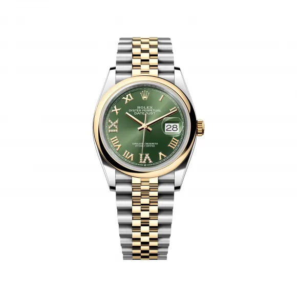 劳力士/Rolex 日志型 36 MM 黄金及蚝式钢 藉恒动摆陀双向自动上链 中性表 M126203-0025