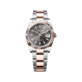 劳力士/Rolex 日志型 36 MM 永恒玫瑰金及蚝式钢 藉恒动摆陀双向自动上链 中性表 M126231-0014