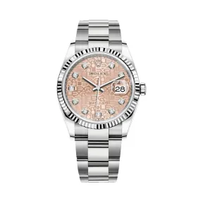 劳力士/Rolex 日志型 36腕表 白色黄金钢（蚝式钢与18ct白色黄金的组合） - M126234-0024