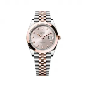 劳力士/Rolex 日志型 41 MM 永恒玫瑰金及蚝式钢 藉恒动摆陀双向自动上链 男表 M126301-0008