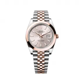 劳力士/Rolex 日志型 41 MM 永恒玫瑰金及蚝式钢 藉恒动摆陀双向自动上链 男表 M126301-0010