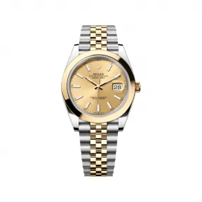 劳力士/Rolex 日志型 41 MM 黄金及蚝式钢 藉恒动摆陀双向自动上链 男表 M126303-0010