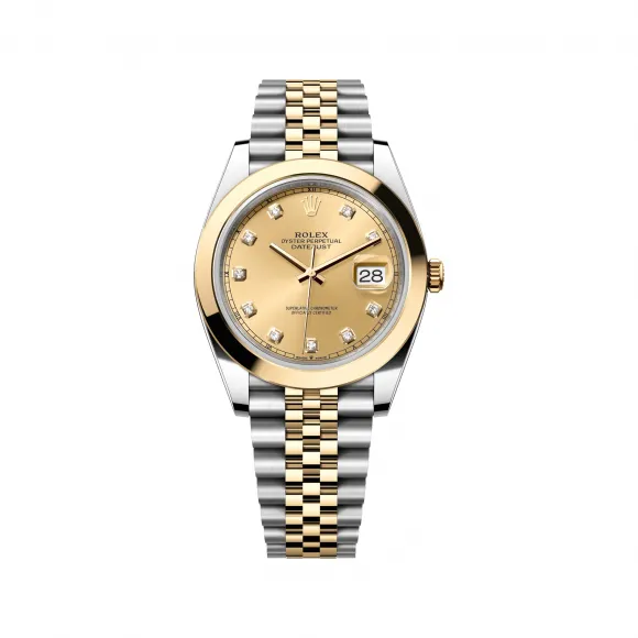 劳力士/Rolex 日志型 41 MM 黄金及蚝式钢 藉恒动摆陀双向自动上链 男表 M126303-0012