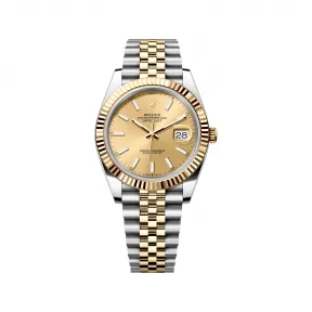 劳力士/Rolex 日志型 41 MM 黄金及蚝式钢 藉恒动摆陀双向自动上链 男表 M126333-0010