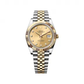 劳力士/Rolex 日志型 41 MM 黄金及蚝式钢 藉恒动摆陀双向自动上链 男表 M126333-0012