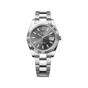 劳力士/Rolex 日志型 41 MM 白色黄金及蚝式钢 藉恒动摆陀双向自动上链 男表 M126334-0013