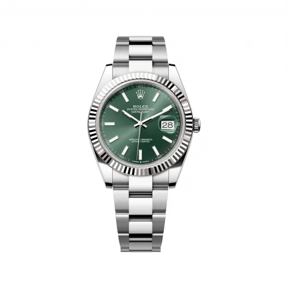 劳力士/Rolex 日志型 41 MM 白色黄金及蚝式钢 藉恒动摆陀双向自动上链 男表 M126334-0027