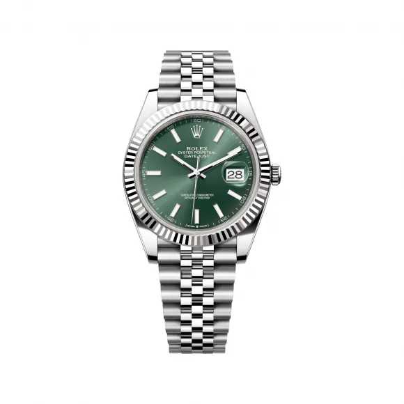 劳力士/Rolex 日志型 41 MM 白色黄金及蚝式钢 藉恒动摆陀双向自动上链 男表 M126334-0028