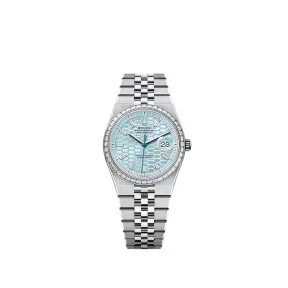 劳力士/Rolex 陆使型 36 MM 铂金 藉恒动摆陀双向自动上链 中性表 M127286tbr-0001