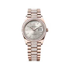 劳力士/Rolex 星期日历型 36 MM 18K永恒玫瑰金 藉恒动摆陀双向自动上链 中性表 M128345rbr-0082