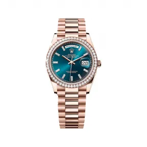 劳力士/Rolex 星期日历型 36 MM 18K永恒玫瑰金 藉恒动摆陀双向自动上链 中性表 M128345rbr-0083