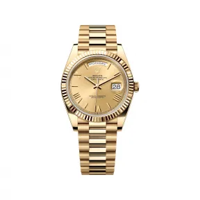 劳力士/Rolex 星期日历型 40 MM 18K黄金 藉恒动摆陀双向自动上链 男表 M228238-0006