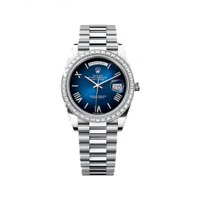 劳力士/Rolex 星期日历型 40 MM 铂金 藉恒动摆陀双向自动上链 男表 M228396tbr-0042