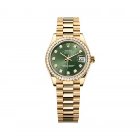 劳力士/Rolex 日志型 31 MM 18K黄金 藉恒动摆陀双向自动上链 女表 M278288rbr-0007