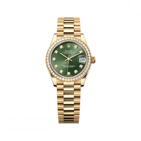 劳力士/Rolex 日志型 31 MM 18K黄金 藉恒动摆陀双向自动上链 女表 M278288rbr-0007