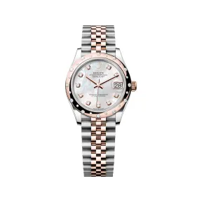 劳力士/Rolex 日志型 31 MM 永恒玫瑰金及蚝式钢 藉恒动摆陀双向自动上链 女表 M278341rbr-0026