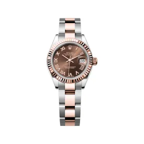 劳力士/Rolex 女装日志型 28 MM 永恒玫瑰金及蚝式钢 藉恒动摆陀双向自动上链 女表 M279171-0010