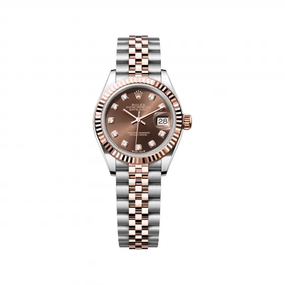 劳力士/Rolex 女装日志型 28 MM 永恒玫瑰金及蚝式钢 藉恒动摆陀双向自动上链 女表 M279171-0011